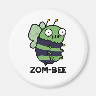 Íman Zom-bee Dia de as Bruxas engraçado Zombie Bee Pun