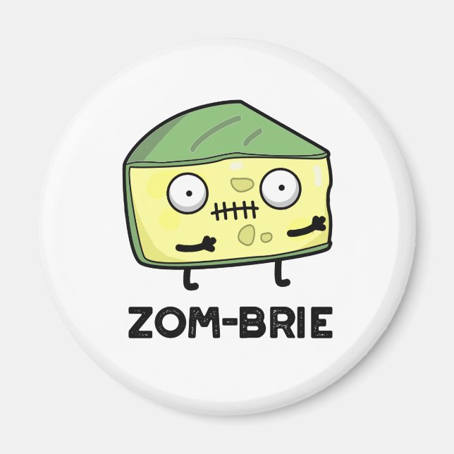 Íman Zom-brie Dia de as Bruxas engraçado Zombie Brie Ch (Frente)
