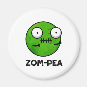 Íman Zom-pea Dia de as Bruxas engraçado Zombie Pea Pun
