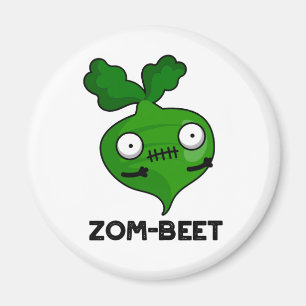 Íman Zombie Beet Pun Dia de as Bruxas engraçado Zombie