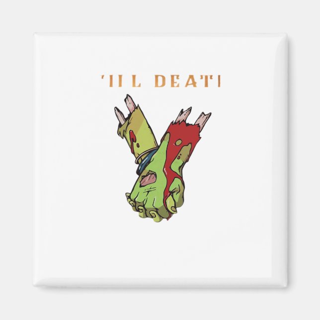 Íman Zombie Casal Até A Morte Nos Deixar Clássicos (Frente)