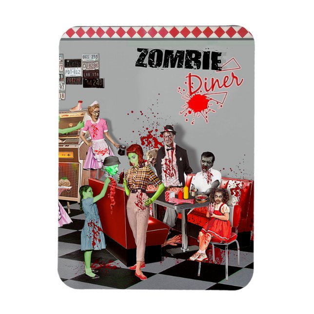 Íman Zombie Diner (Vertical)