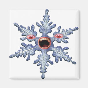 Íman Zombie floco de neve! Magneta quadrada