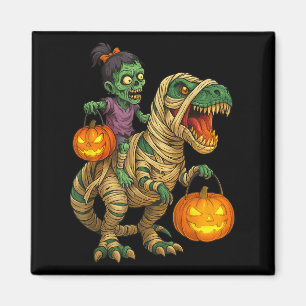 Íman Zombie Garota Andando Mamãe T Rex Halloween Crianç