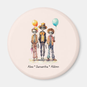 Íman Zombie Halloween, Criança Cuta Personalizada (10)