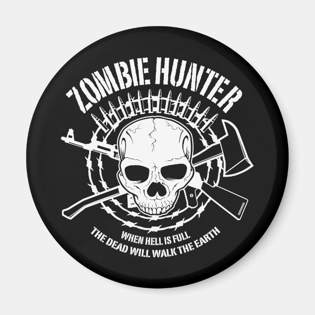 Íman Zombie Hunter Magnet (Frente)