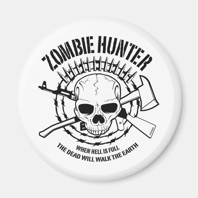 Íman Zombie Hunter Magnet (Frente)