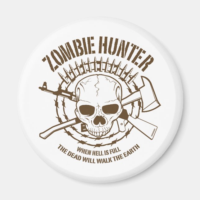 Íman Zombie Hunter Magnet (Frente)