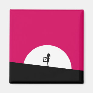 Íman Zombie Silhouette com Lua Cheia