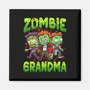 Íman Zombie Vovó Halloween Figurume Family Combinação