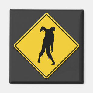 Íman Zombie Warning Halloween