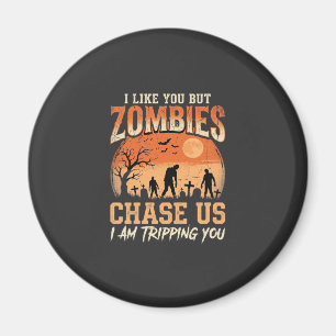 Íman Zombies Engraçados Desenho de Perseguição de Hallo