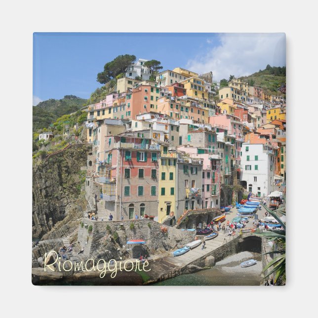 Íman Zona da aldeia de Riomaggiore em Cinque Terre, Itá (Frente)