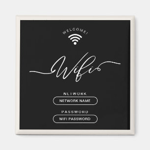Íman Zona Wifi Simples Preta e bege