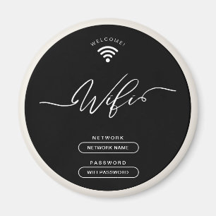Íman Zona Wifi Simples Preta e bege