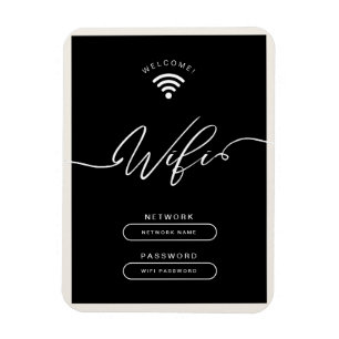 Íman Zona Wifi Simples Preta e bege