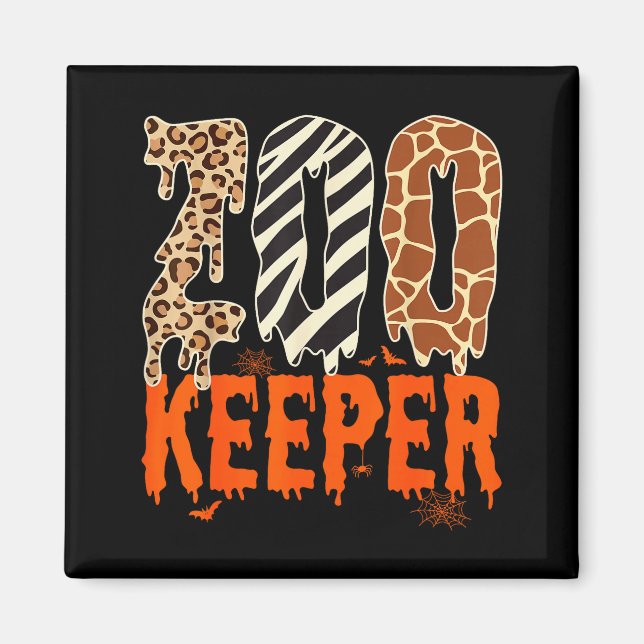 Íman Zookeeper Funny Halloween Costume Zoo Keeper Anima (Frente)