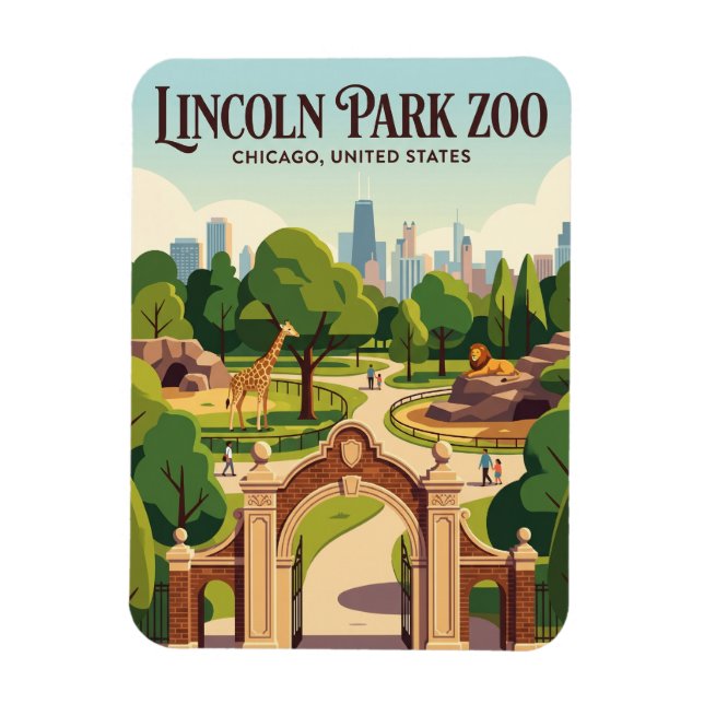Íman Zoológico Lincoln Park Illinois (Vertical)