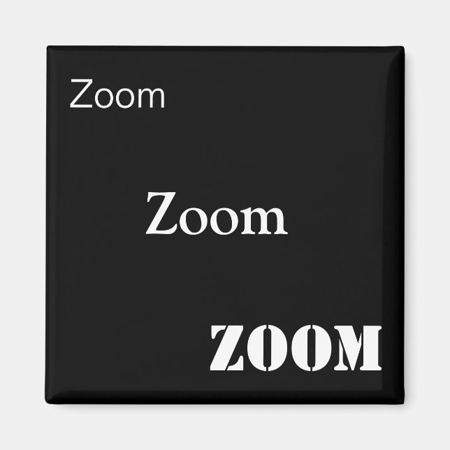 Íman Zoom, Zoom, Zoom (Frente)