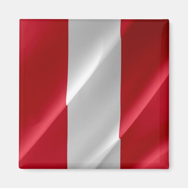 Íman zPE002 PERU, Bandeira de Ondas Peruana, América, F (Frente)