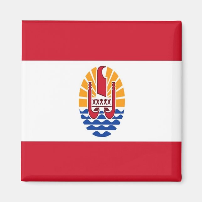 Íman zPF001 POLINÉSIA FRANCESA, Oceânia, frigorífico (Frente)