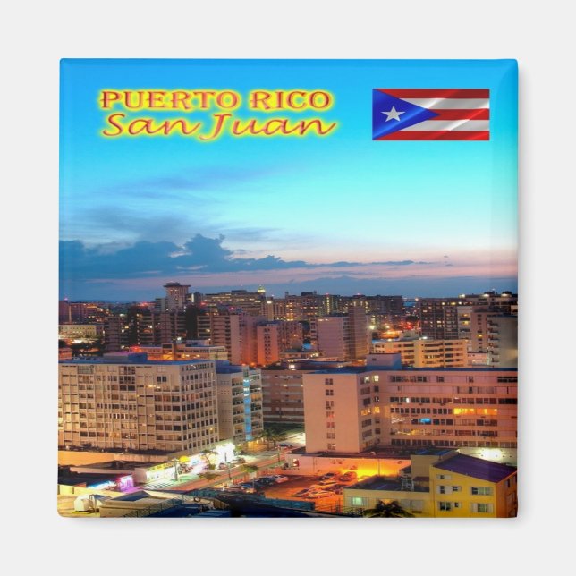 Íman zPR007 PUERTO RICO, San Juan, America, Fridge (Frente)
