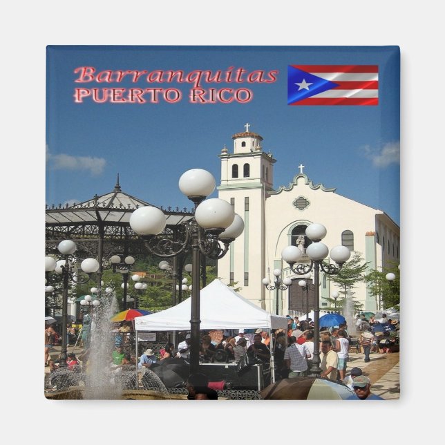 Íman zPR016 PUERTO RICO, Barranquitas, América, Fridge (Frente)