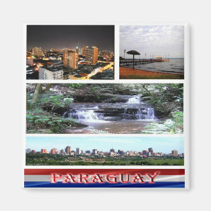 Íman zPY003 PARAGUAY, Mosaico, América, frigorífico