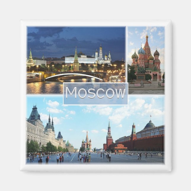 Íman zRU005 MOSCOW, Rússia, Europa, Fridge, (Frente)