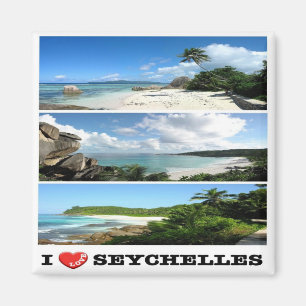 Íman zSC022 SEYCHELLES, I Love, Mosaic, Africa, Fridge