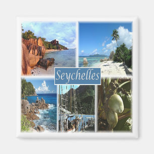 Íman zSC026 SEYCHELLES, Mosaico, África, frigorífico