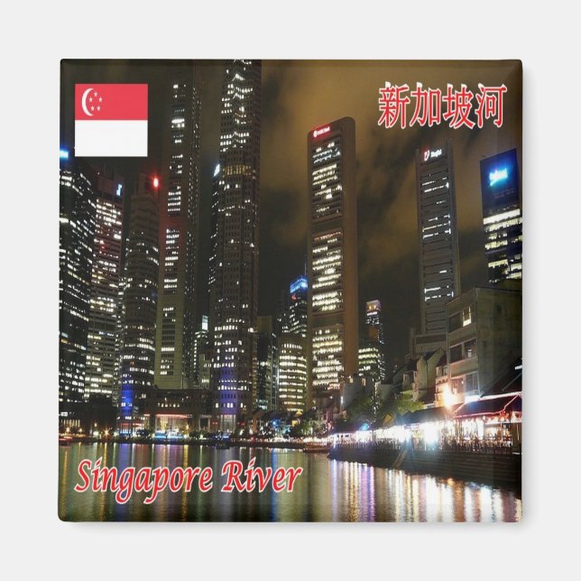 Íman zSG007 SINGAPURA Raffles Place LION CITY, Fridge (Frente)