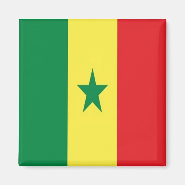 Íman zSN001 SENEGAL, Flag, Africa, Fridge (Frente)