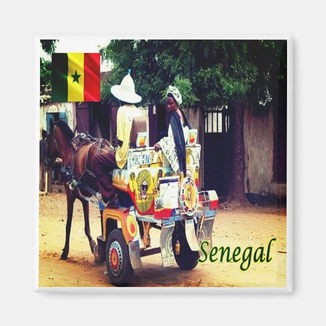 Íman zSN003 SENEGAL, Buggy Taxi, África, geladeira (Frente)