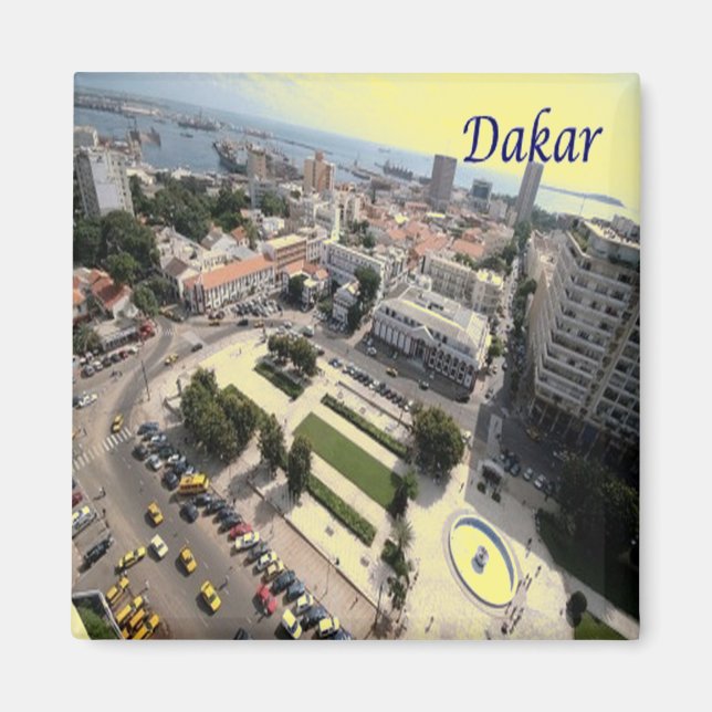 Íman zSN007 DAKAR, Senegal, África, geladeira (Frente)