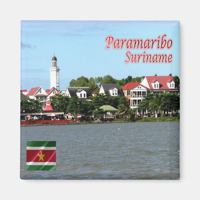 Íman zSR006 PARAMARIBO, Suriname, América, Fridge (Frente)