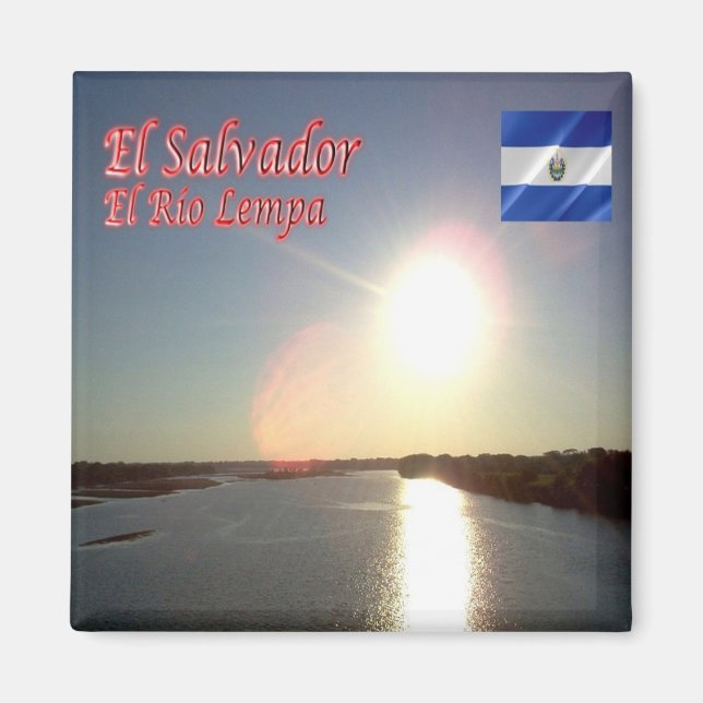 Íman zSV009 EL SALVADOR, El Río Lempa, frigorífico (Frente)