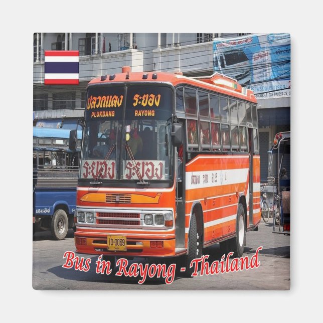 Íman zTH027 BUS em RAYONG, Tailândia, Ásia, Fridge (Frente)