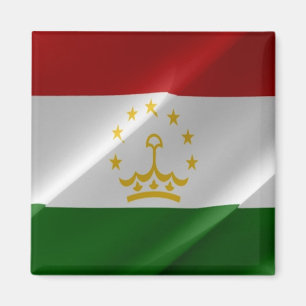 Íman zTJ002 acenando tajiques FLAG Tajiquistão, Ásia, f