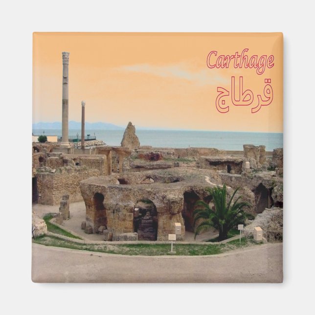 Íman zTN005 CARTHAGE, Tunísia, África, frigorífico (Frente)