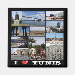 Íman zTN015 TUNÍSIA I Love, Mosaico, África, geladeira
