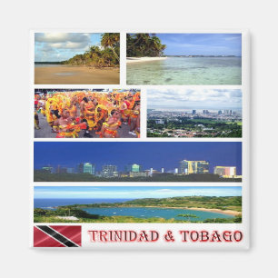 Íman zTT003 TRINIDAD E TOBAGO, Mosaico, América, Fridge
