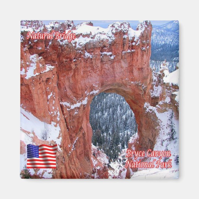 Íman zU154 BRYCE CANYON, Natural Bridge, Utah, Fridge (Frente)