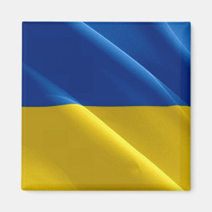 Íman zUA002 UCRÂNIA BANDEIRA ondulante ucraniana, Gelad