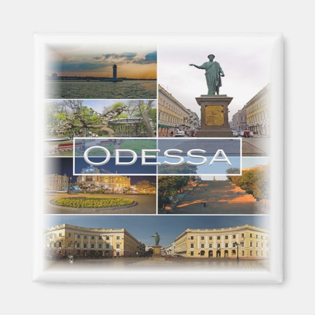 Íman zUA005 ODESSA, Ucrânia, Europa, frigorífico (Frente)