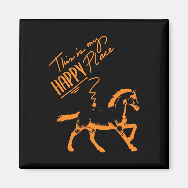 Íman Zum Reiten Geboren Horses Rapariga Cavaleira Prese (Frente)