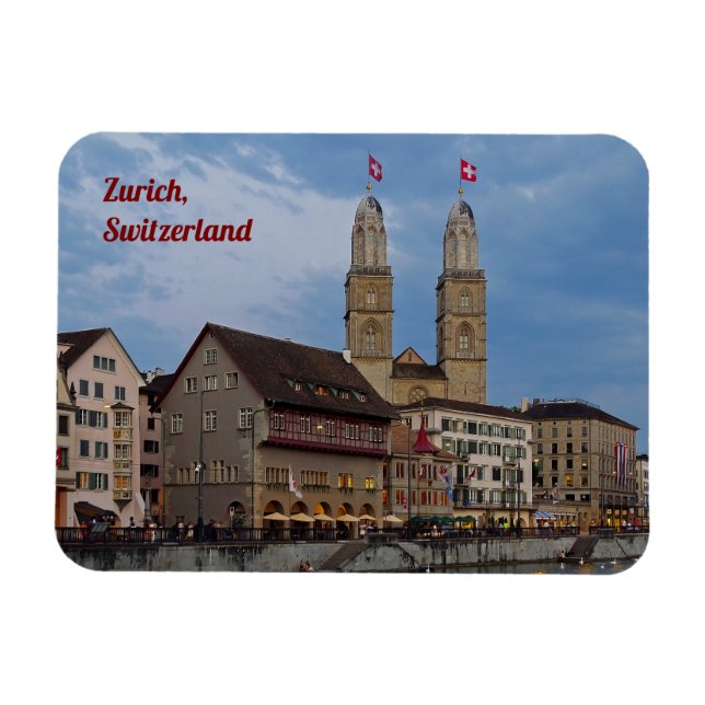 Íman Zurich Switerland Grossmünster Magnet (Horizontal)