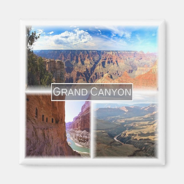 Íman zUS046 GRAND CANYON, Mosaico, Arizona, geladeira (Frente)
