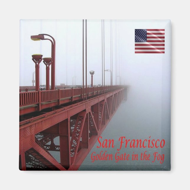 Íman zUS070 SAN FRANCISCO, ponte de porta de Ouro, frig (Frente)