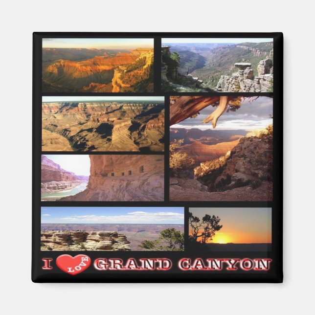 Íman zUS148 GRAND CANYON I Love, Mosaic, Arizona, Fridg (Frente)